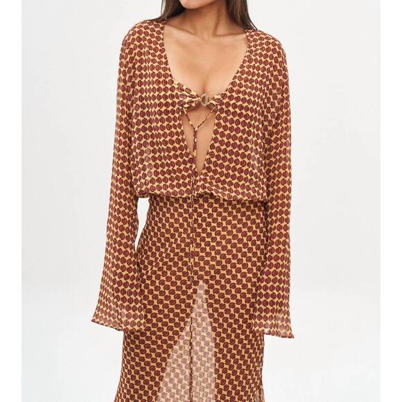 NEW BANANHOT nema maxi dress in ogee